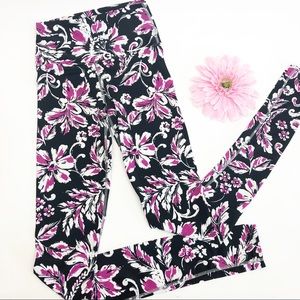 Savage Swim OG Custom High Rise Leggings Tights: Floral Tropical Hawaiian Aloha